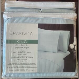 PRICED TO SELL😍 Charisma King Sheet Set - Soft Blue. NEW. SEALED.